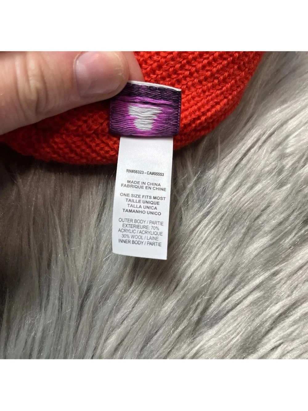 Nike ACG Orange Knit Beanie One Size Wool Blend